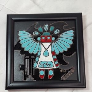 Cleo Teissedre "Kachina" Ceramic Tile Trivet